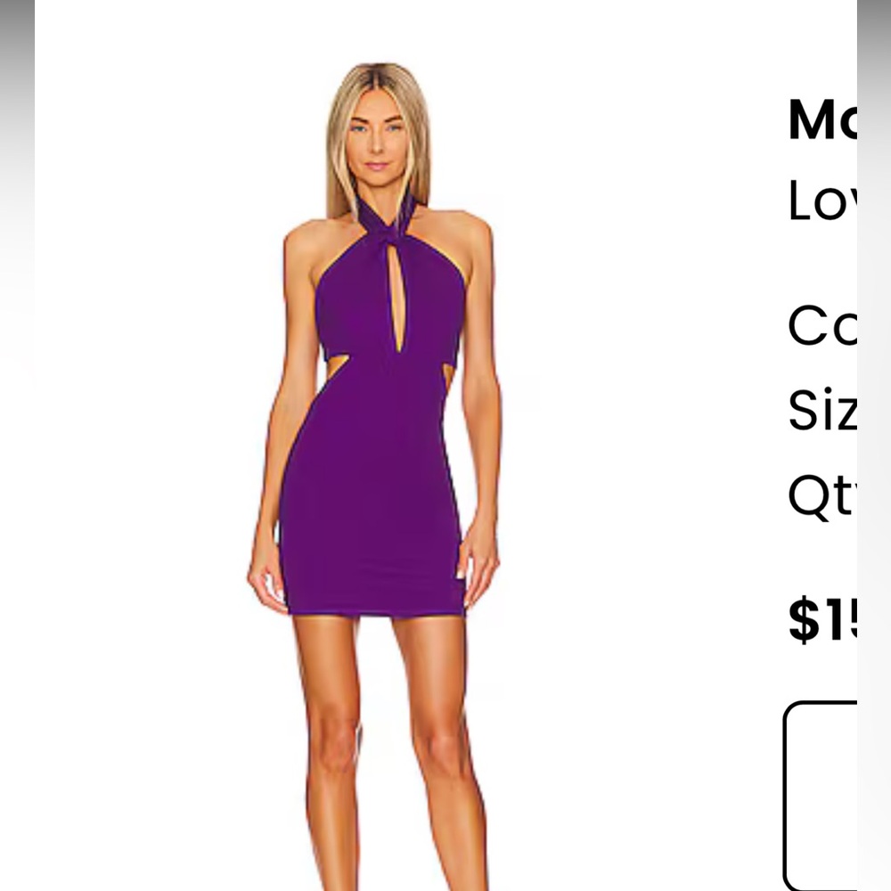 Elegant Purple Halter Dress